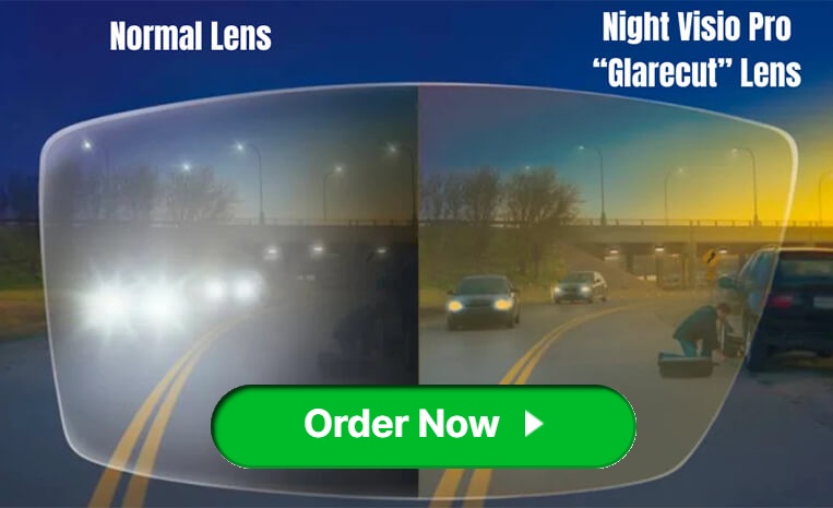 Normal Glass Lens vs Night Vision Pro Driving Glasses 